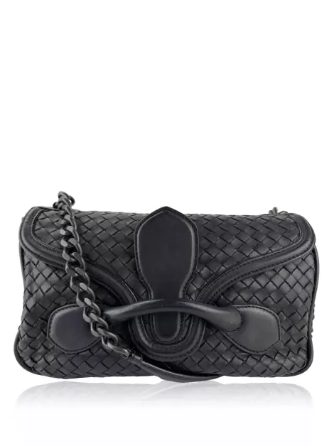 Bolsa Tiracolo Bottega Veneta Rialto Preto