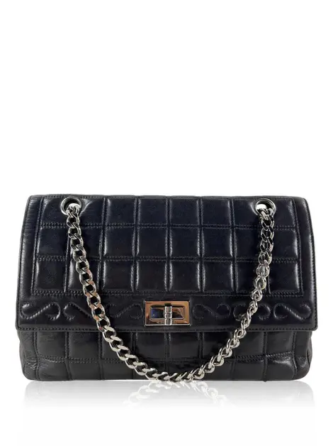 Bolsa Tiracolo Chanel Chocolate Bar Preta