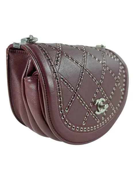 Bolsa Tiracolo Chanel Coco Eyelets Small Flap Vermelha
