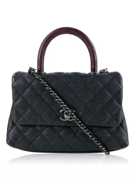 Bolsa Tiracolo Chanel Coco Handle Preta
