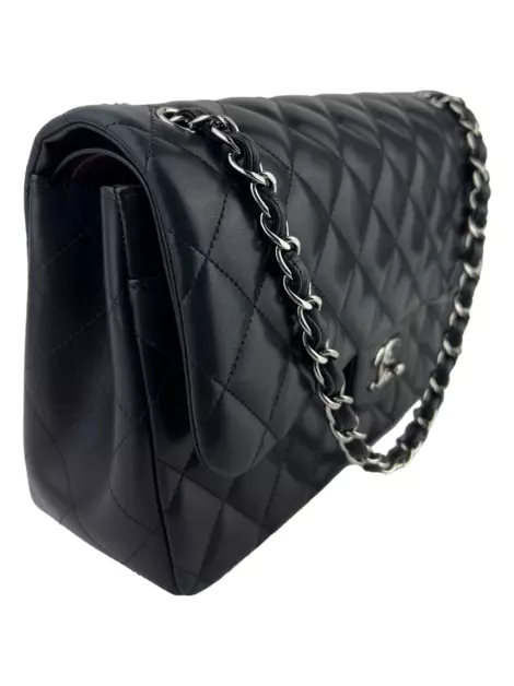 Bolsa Tiracolo Chanel Double Flap Quilted Preta