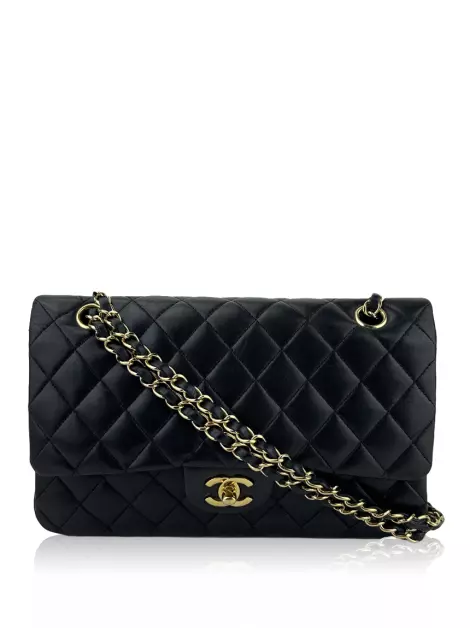 Bolsa Tiracolo Chanel Double Flap Quilted Preto