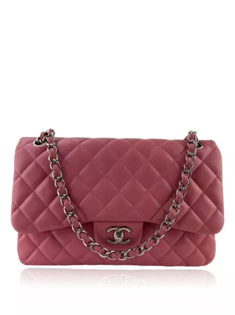 Bolsa Tiracolo Chanel Double Flap Rosa