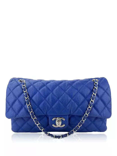 Bolsa Tiracolo Chanel Easy Flap Azul