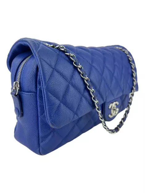 Bolsa Tiracolo Chanel Easy Flap Azul