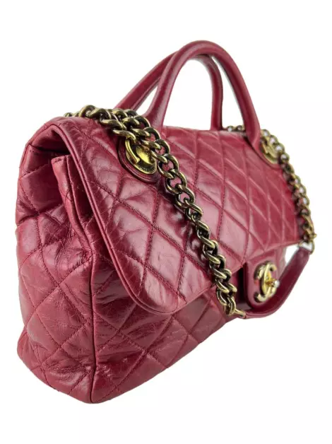 Bolsa Tiracolo Chanel Rock Flap Vermelha