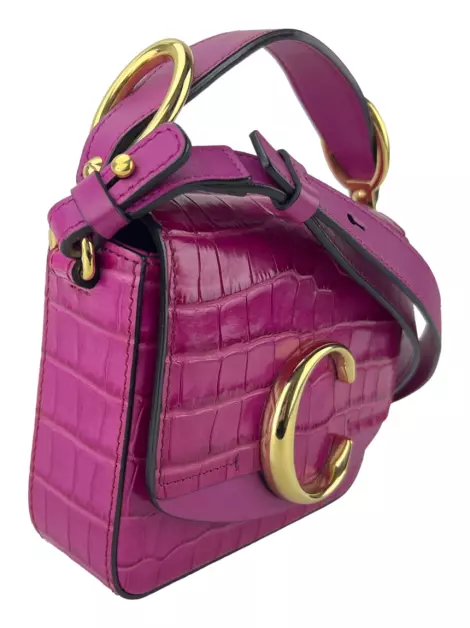 Bolsa Tiracolo Chloé C Double Carry Rosa