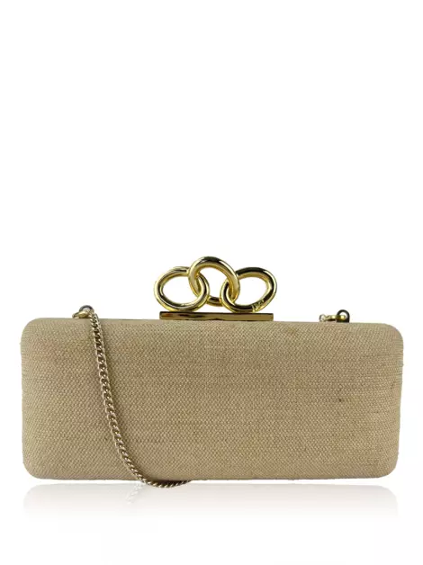 Bolsa Tiracolo Diane Von Furstenberg Raffia Bege