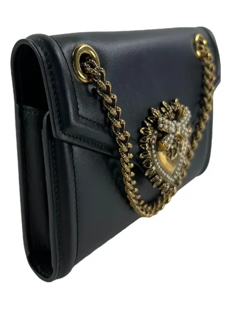 Bolsa Tiracolo Dolce & Gabbana Devotion Mini Preta