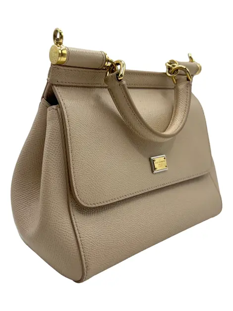 Bolsa Tiracolo Dolce & Gabbana Miss Sicily East West Bege