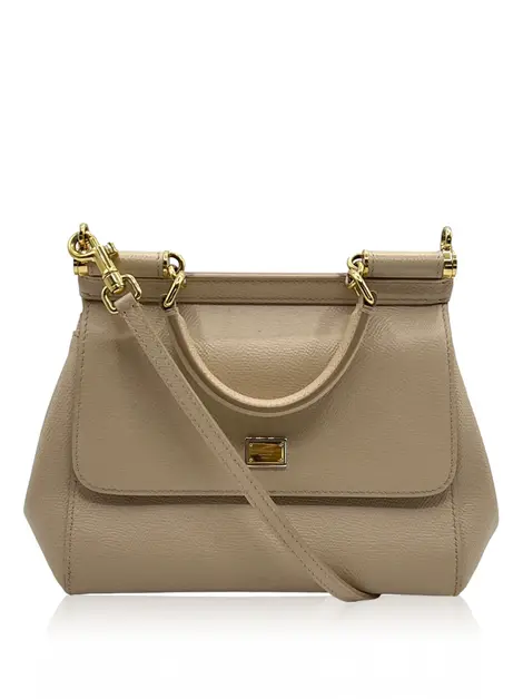 Bolsa Tiracolo Dolce & Gabbana Miss Sicily East West Bege
