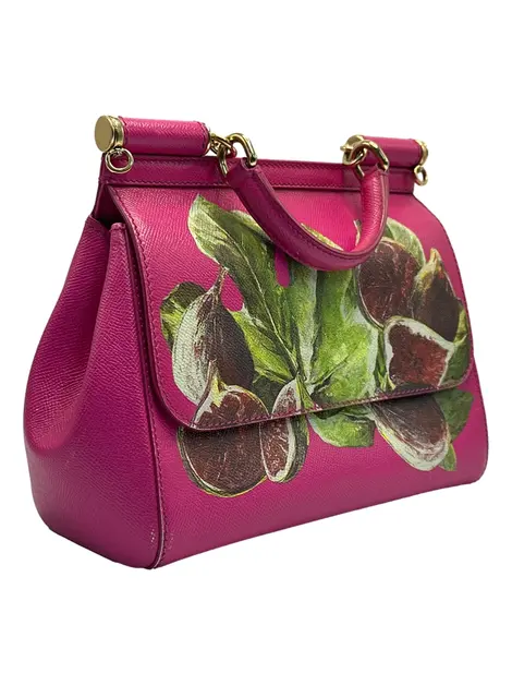 Bolsa Tiracolo Dolce & Gabbana Sicily Figos Rosa
