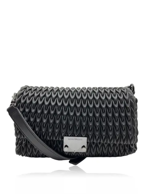Bolsa Tiracolo Emporio Armani Matelasse Preto