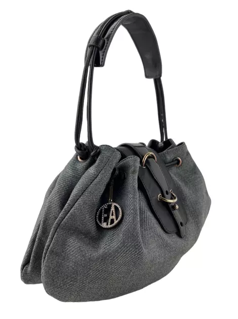 Bolsa Tiracolo Emporio Armani Tecido Cinza Vintage