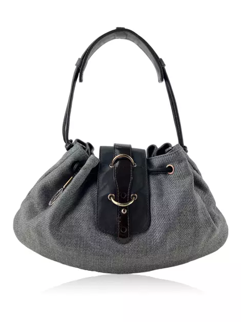 Bolsa Tiracolo Emporio Armani Tecido Cinza Vintage