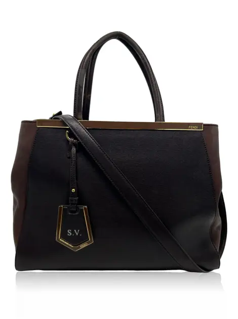 Bolsa Tiracolo Fendi 2Jours Marrom