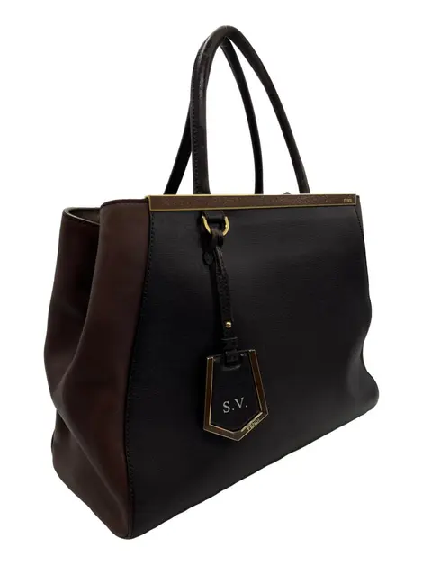 Bolsa Tiracolo Fendi 2Jours Marrom