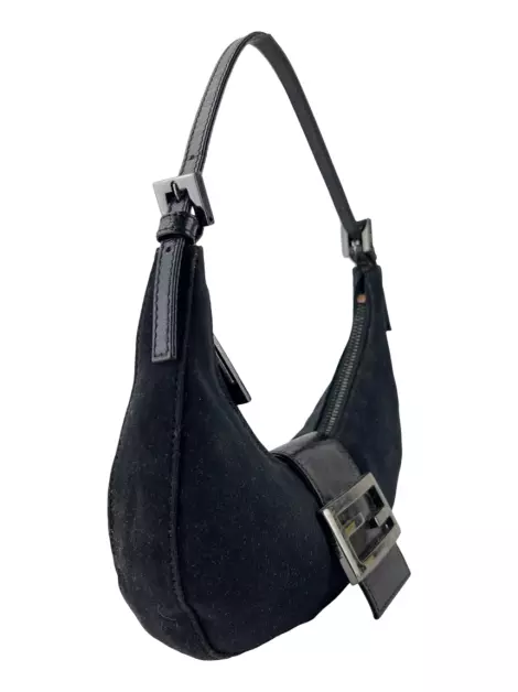 Bolsa Tiracolo Fendi Croissant Mini Preto