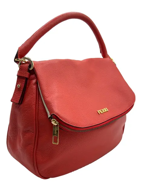 Bolsa Tiracolo Ferri Flap Laranja