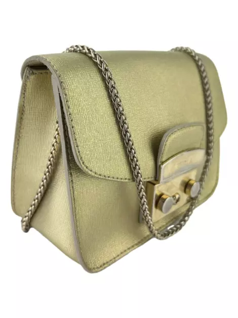 Bolsa Tiracolo Furla Metropolis Chain Dourado