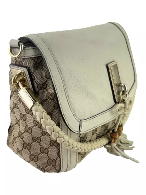 Bolsa Tiracolo Gucci Bella Flap Off White