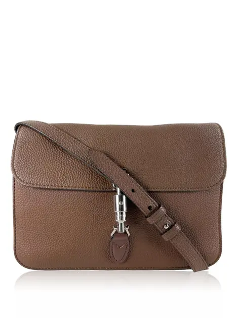 Bolsa Tiracolo Gucci Jackie Soft Flap Marrom