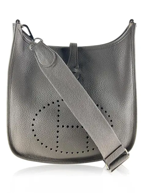 Bolsa Tiracolo Hermès Evelyne III PM Taurillon Clemence Etain