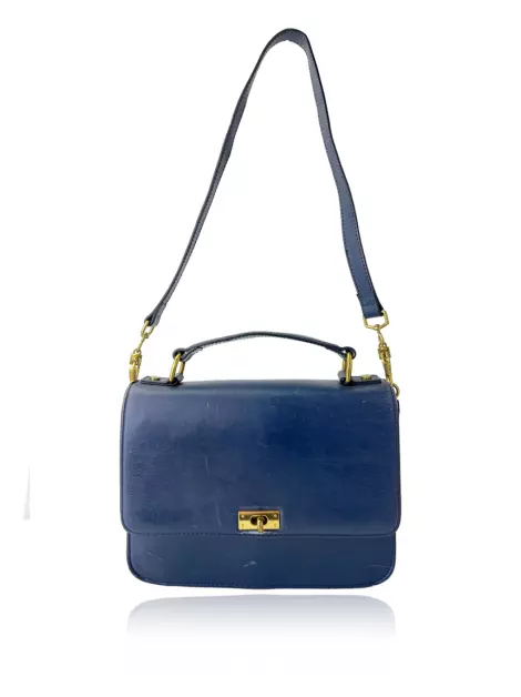 Bolsa Tiracolo J.Crew Couro Azul