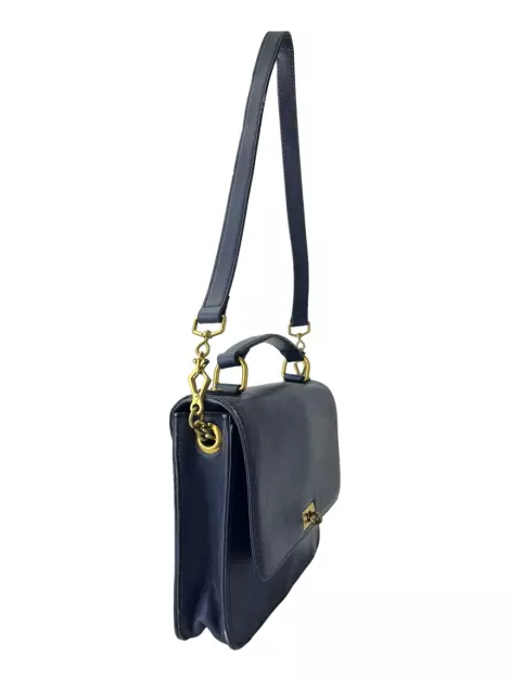 Bolsa Tiracolo J.Crew Couro Azul