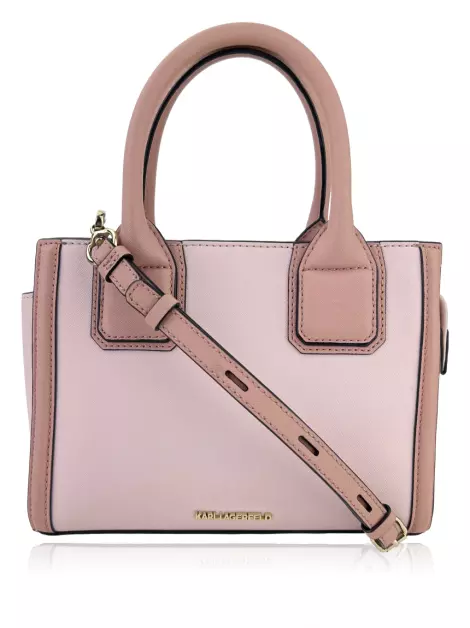 Bolsa Tiracolo Karl Lagerfeld Couro Rosa