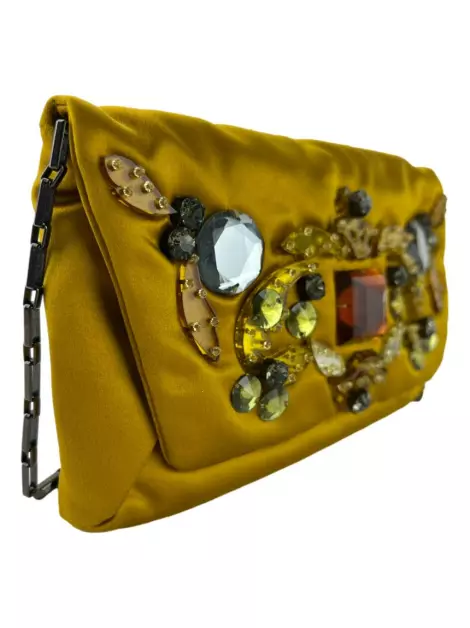 Bolsa Tiracolo Lanvin Bordado Dourada