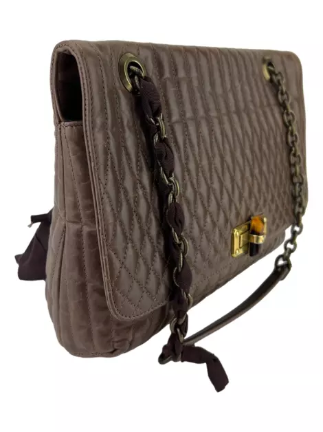 Bolsa Tiracolo Lanvin Happy Matelasse Marrom