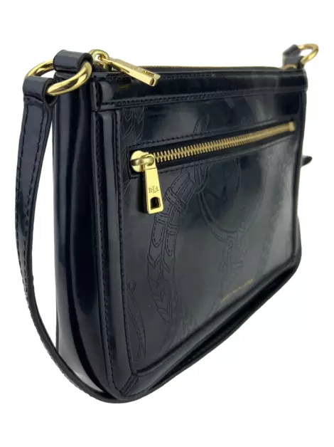 Bolsa Tiracolo Lauren Ralph Lauren Texturizada Preta