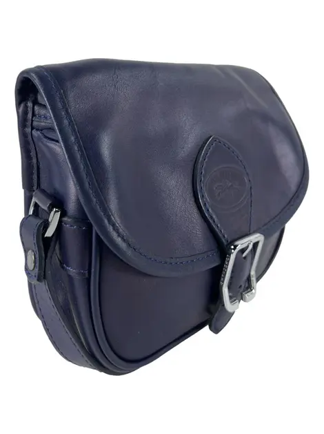 Bolsa Tiracolo Longchamp Couro Azul Marinho