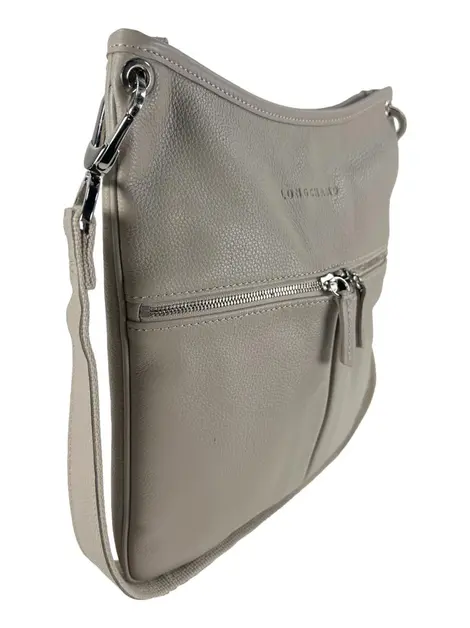 Bolsa Tiracolo Longchamp Le Foulonne Cinza
