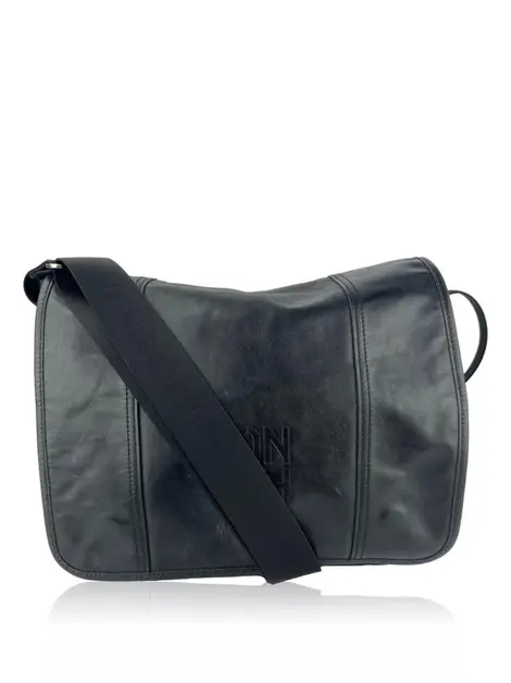 Bolsa Tiracolo Longchamp Messenger Couro Preto