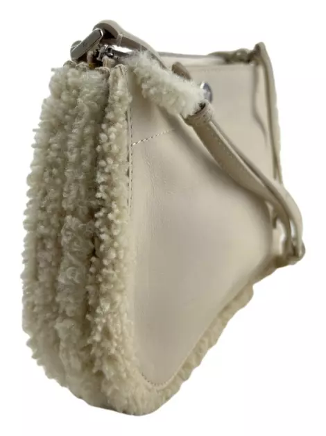 Bolsa Tiracolo Loro Piana Milky Way Shearling Off-White