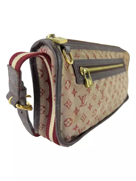 Bolsa Tiracolo Louis Vuitton Pochette Kathleen Mini Lin Vinho