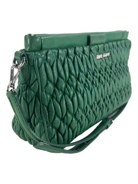 Bolsa Tiracolo Miu Miu Nappa Crystal Verde