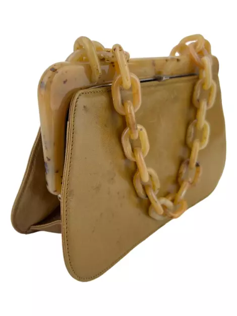 Bolsa Tiracolo Prada Bege Chain Vintage