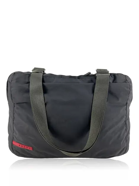 Bolsa Tiracolo Prada Sport Messenger Nylon Cinza