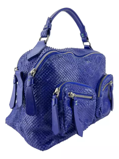 Bolsa Tiracolo Schutz Embossed Azul