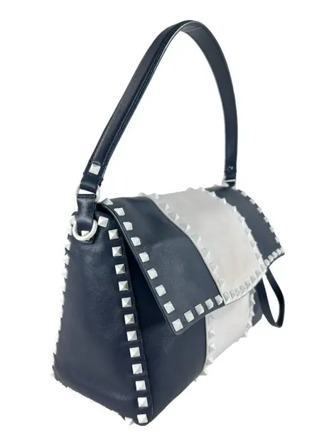 Bolsa Tiracolo Valentino Free Rockstud Couro Bicolor