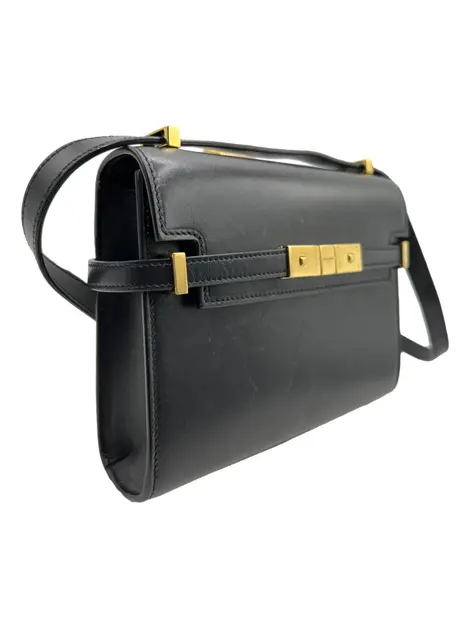 Bolsa Tiracolo Yves Saint Laurent Manhattan Preta