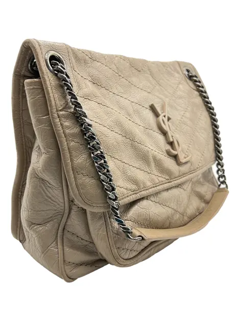 Bolsa Tiracolo Yves Saint Laurent Niki Chain Bege