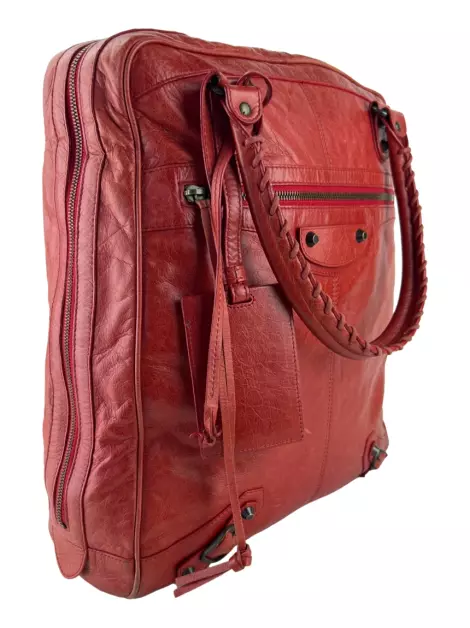 Bolsa Tote Balenciaga Chevre Vermelho