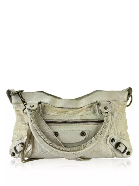 Bolsa Tote Balenciaga First Chevre Off White