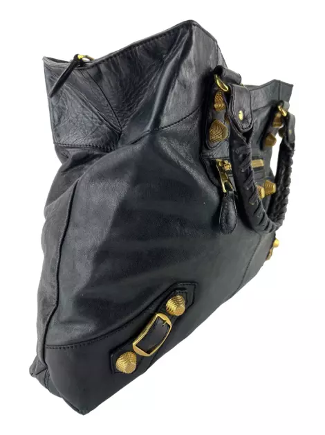 Bolsa Tote Balenciaga Giant 21 Gold Hardware Brief Anthracite Preta