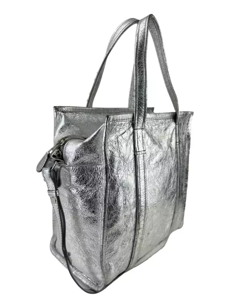 Bolsa Tote Balenciaga Shopping Bazar Prateada
