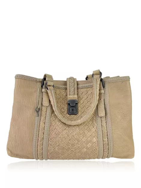 Bolsa Tote Bottega Veneta Punto Mocassino Bege